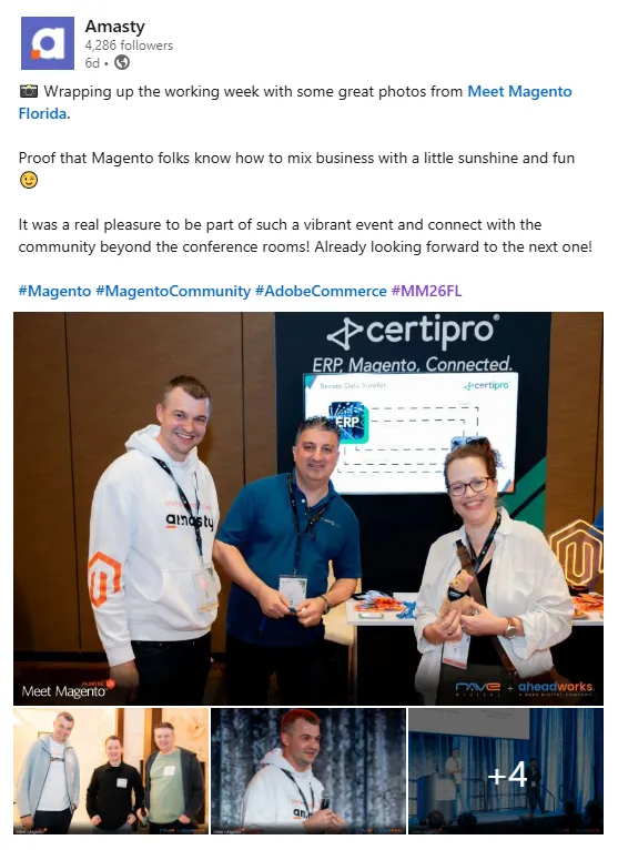 Amasty Linkedin Post Slide